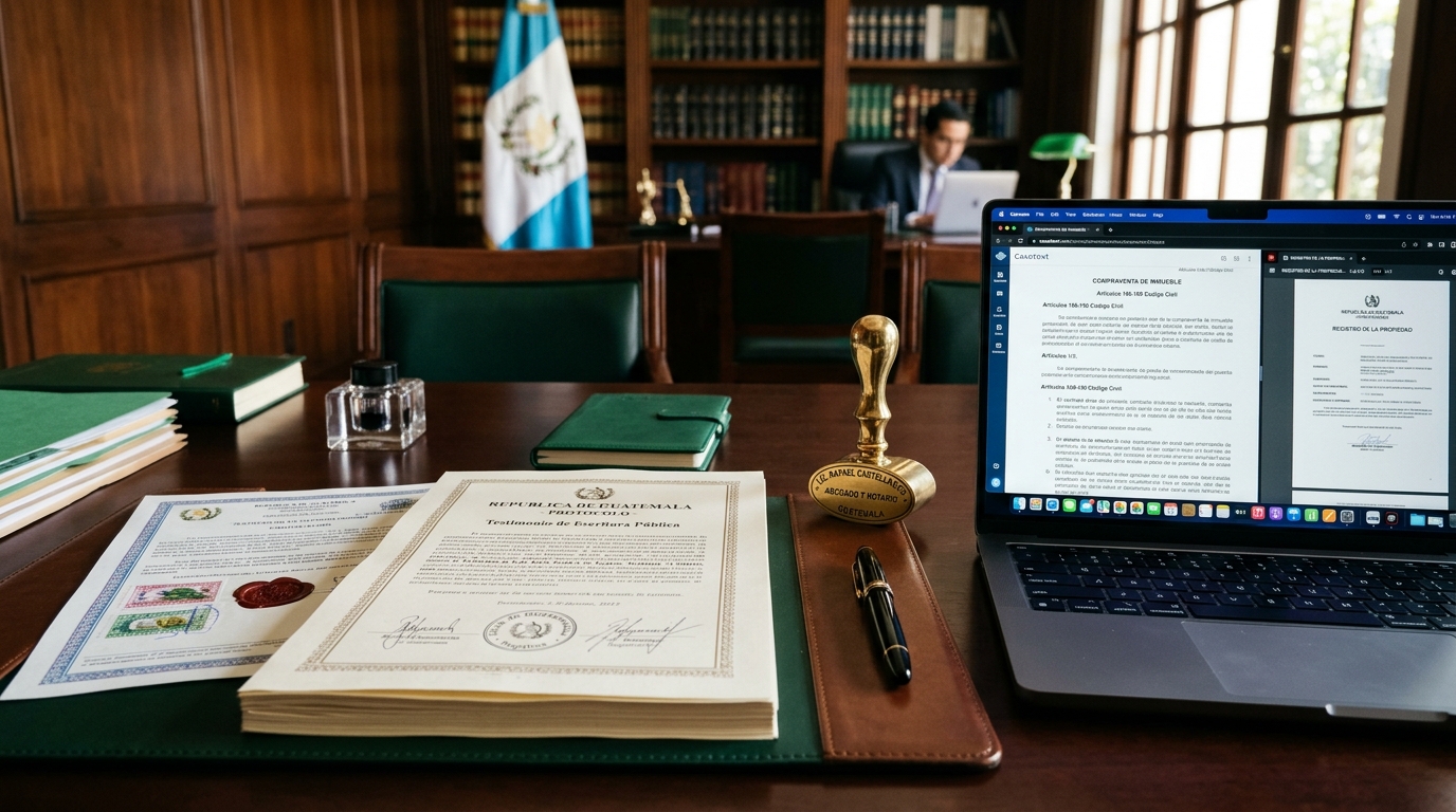 Mesa Notarial y Documentos del Registro de la Propiedad en Guatemala - RegisCheckGT
